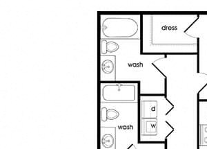 B2 floorplan at Stonegate Apartments in Las Vegas